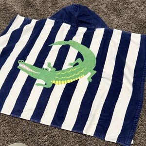 Pottery Barn Kids Hooded Crocodile Towel